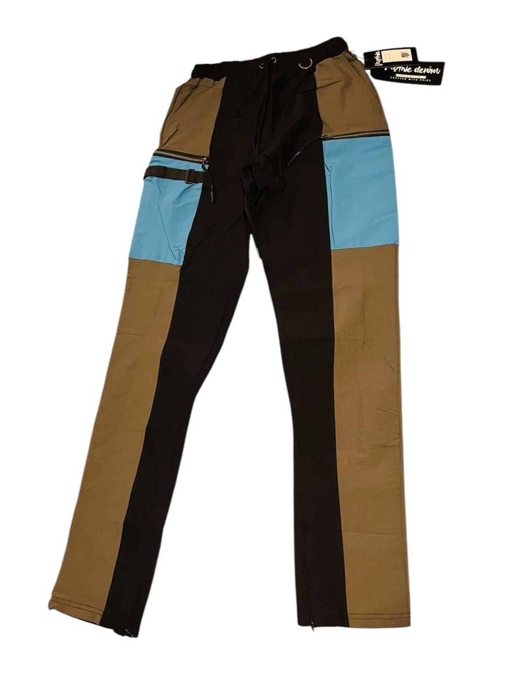 Motive NWT Men's Brown & Blue Contrast Utility Joggers - Picture 4 of 9